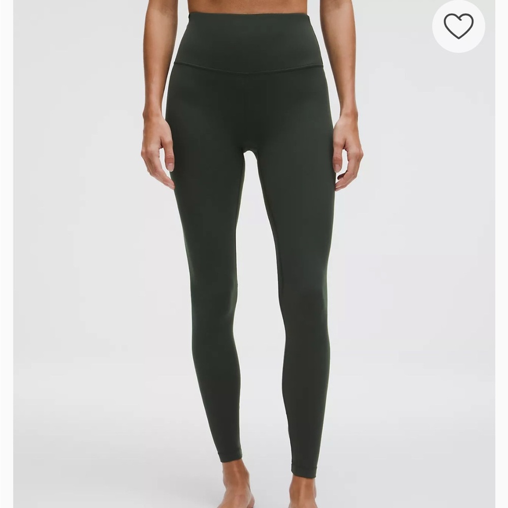 lululemon athletica  Super High Rise Dark Olive Green Leggings size 6